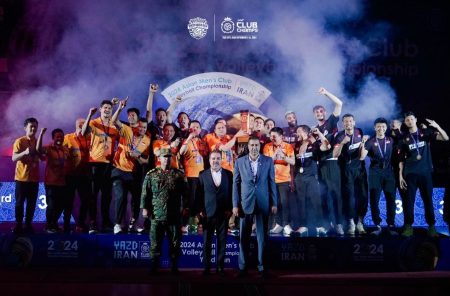 Tim Voli Bhayangkara Presisi Juara 3 AVC Men’s Club Championship 2024 di Iran