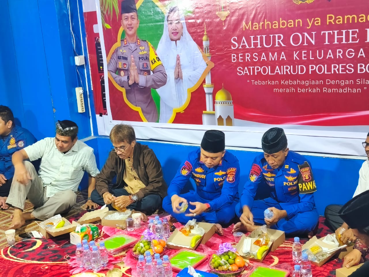 Sat Polair Polres Bontang Gelar Sahur On The Road, Pererat Kebersamaan dengan Nelayan