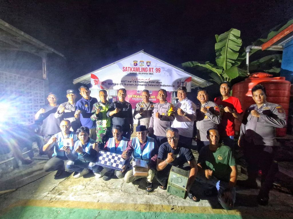 Perkuat Kolaborasi Sinergi, Sie Humas Polresta Balikpapan dan IJTI Balikpapan Rayakan HUT Bersama Masyarakat Lewat Kunjungan Satkamling