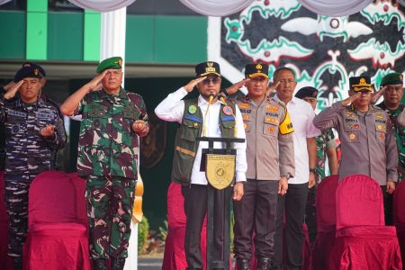 Kolaborasi Lintas Sektor, Wakapolda Kaltim Hadiri Apel Kesiapsiagaan Antisipasi Bencana Alam