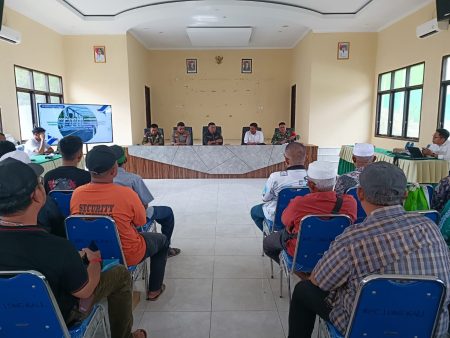 Dukung Pembangunan Infrastruktur, Kapolsek Long Kali Ikuti Sosialisasi Penyusunan DPPT Jembatan CH
