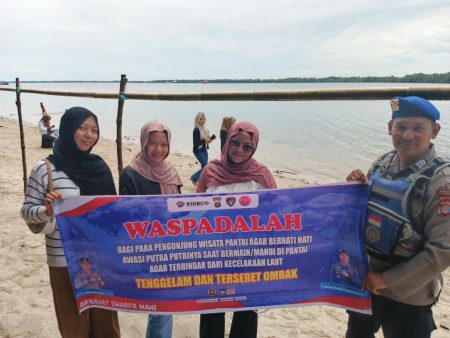 Sat Polairud Polres Paser Perketat Pengamanan di Kawasan Wisata Pantai Buradaya Selama Masa Libur
