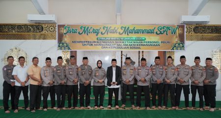 Perkuat Spirit Iman dan Pengabdian Personel Polri, Polres Bontang Gelar Peringatan Isra Mi’raj