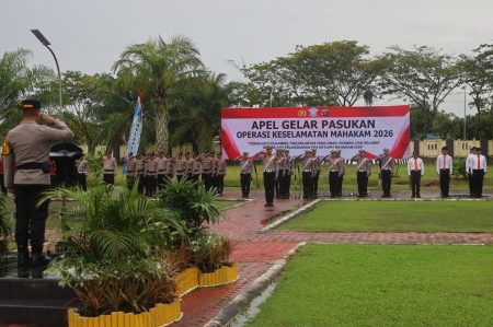 Polres PPU Gelar Apel Pasukan Ops.Keselamatan Mahakam 2026