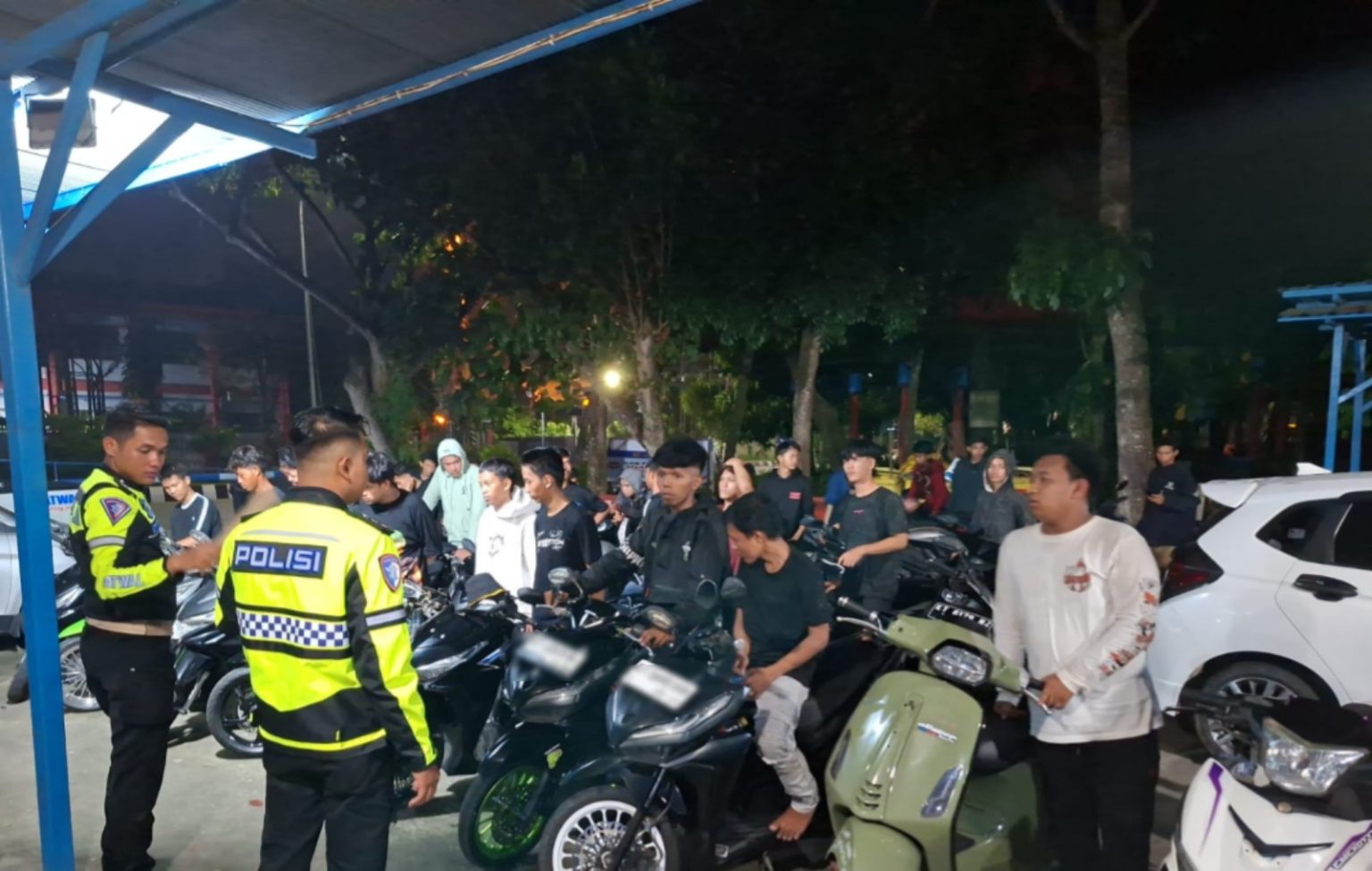 Intensifkan Patroli pada Dini Hari, Sat Lantas Polresta Samarinda Tindak Balap Liar dan Amankan Puluhan Kendaraan