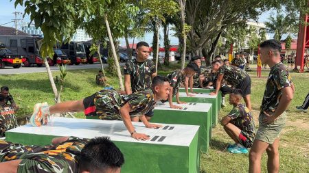 Batalyon A Pelopor Satbrimob Polda Kaltim Ikuti Tes Kesamaptaan Jasmani Tahap I
