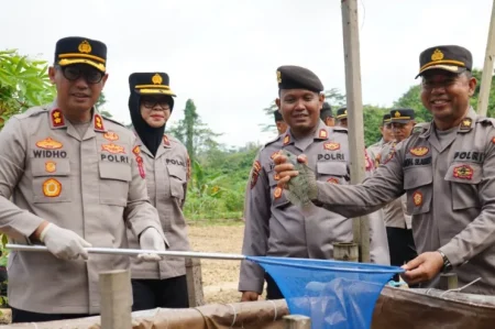 Polres Bontang Optimalkan Lahan Produktif melalui Penanaman Jagung dan Budidaya Perikanan